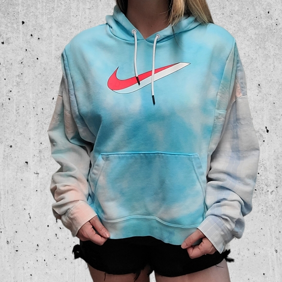Custom tie dye nike hoodie x plaid - Picture 6 of 6